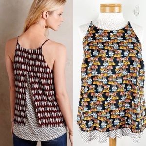 Anthro Porridge Suitcase Layered Swing Tank Top